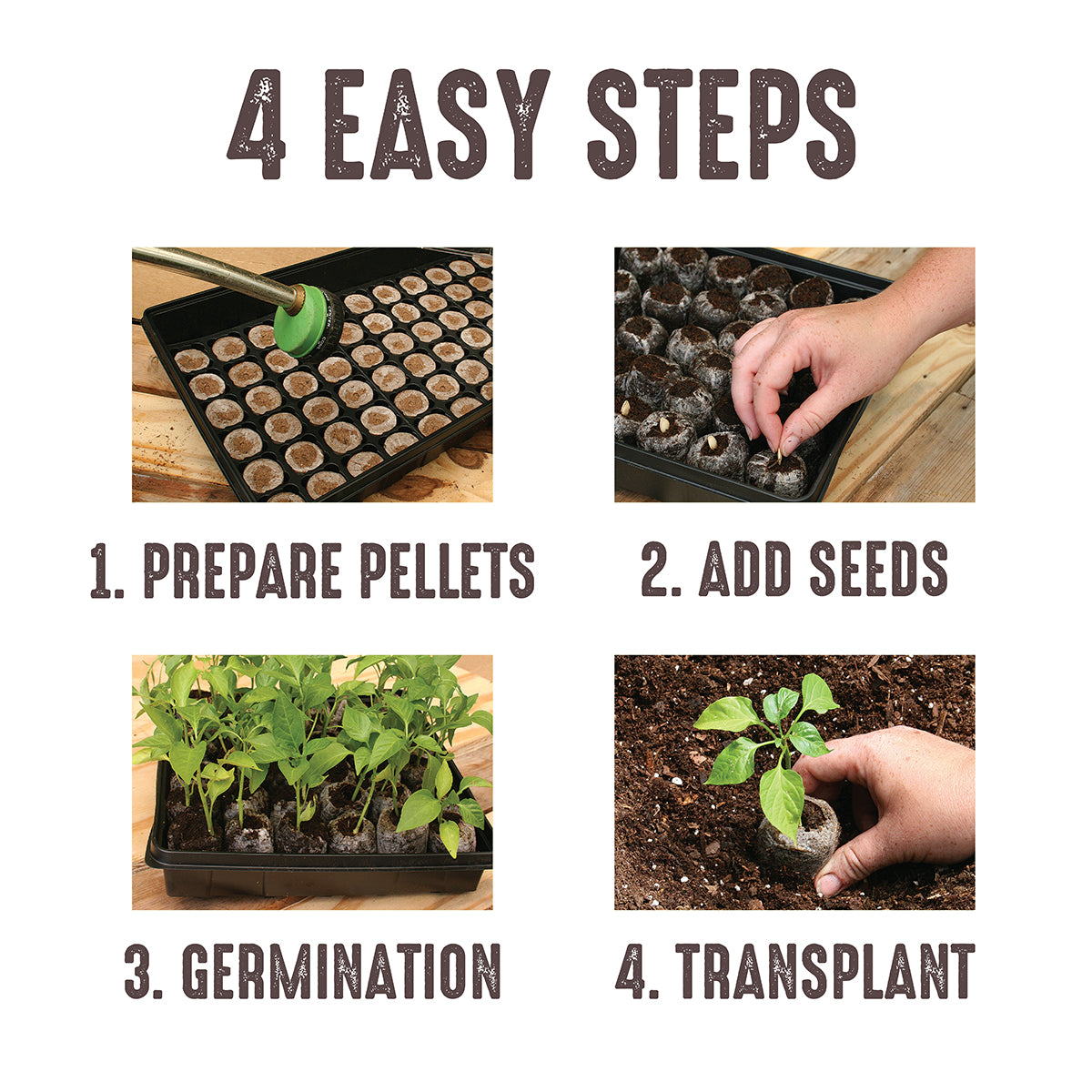 4 easy steps to use peat pellets